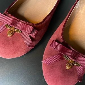 NEW Fossil Burgundy Bee Flats